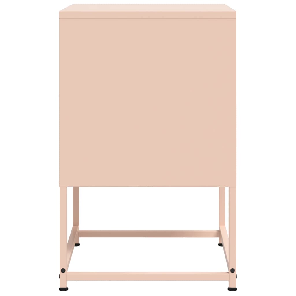 vidaXL Bedside Cabinets 2 pcs Pink 36x39x60.5 cm Steel