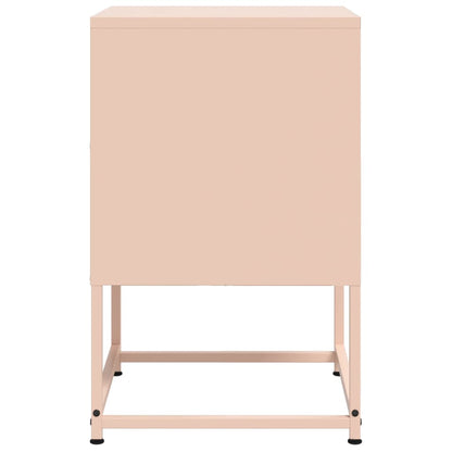 vidaXL Bedside Cabinets 2 pcs Pink 36x39x60.5 cm Steel