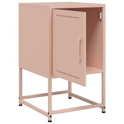 vidaXL Bedside Cabinets 2 pcs Pink 36x39x60.5 cm Steel