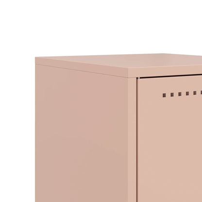 vidaXL Bedside Cabinets 2 pcs Pink 36x39x60.5 cm Steel