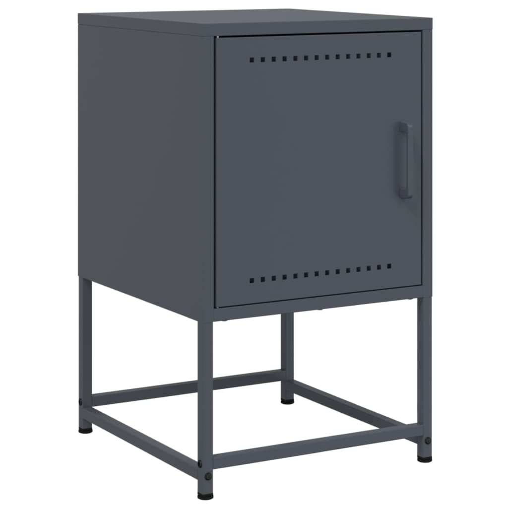 vidaXL Bedside Cabinets 2 pcs Anthracite 36x39x60.5 cm Steel