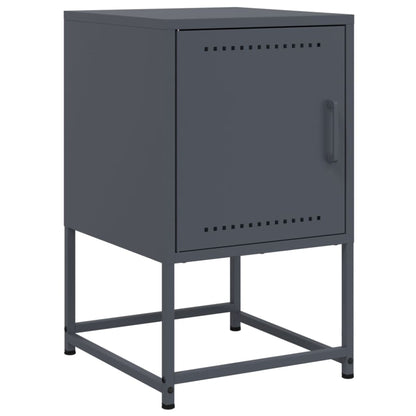 vidaXL Bedside Cabinets 2 pcs Anthracite 36x39x60.5 cm Steel