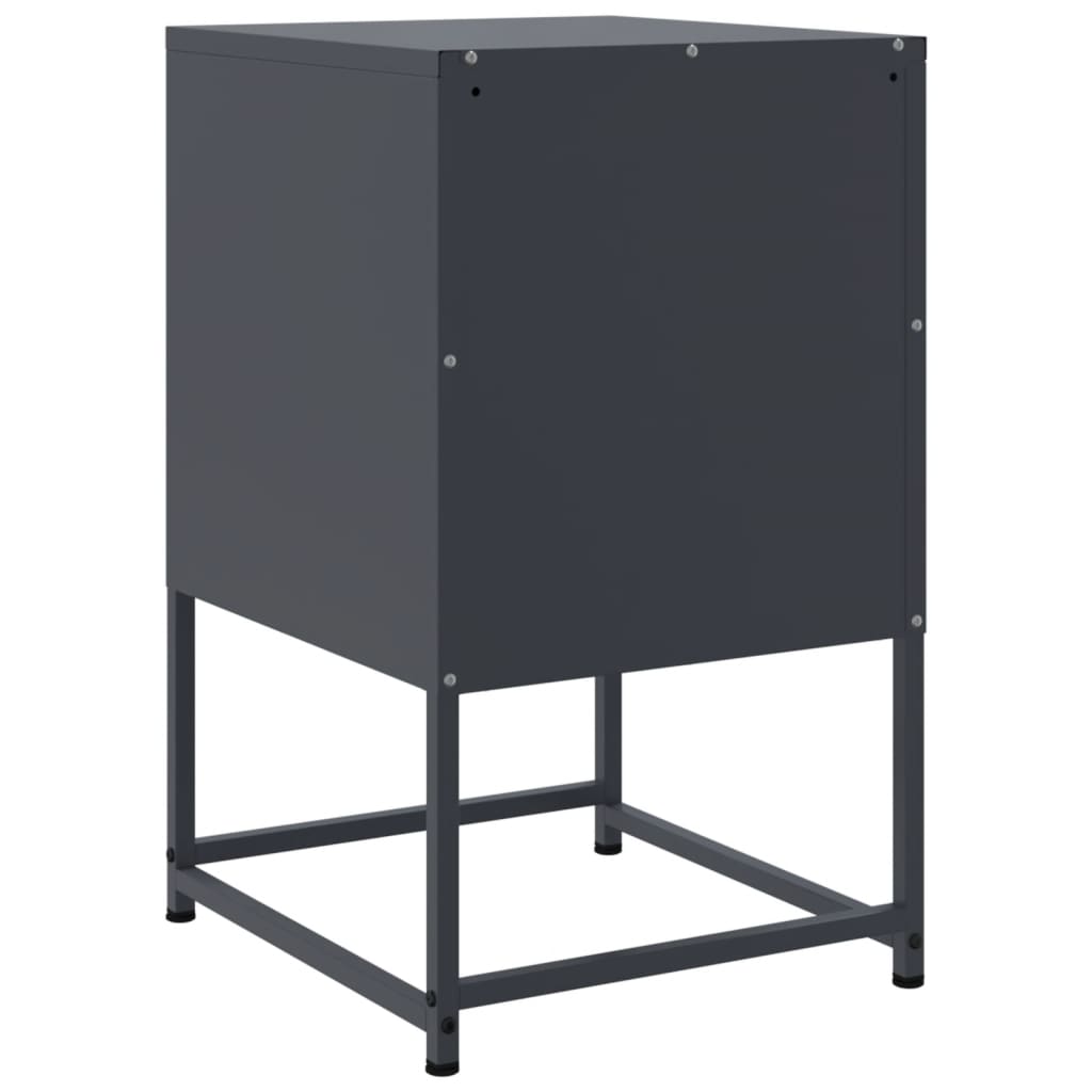 vidaXL Bedside Cabinets 2 pcs Anthracite 36x39x60.5 cm Steel