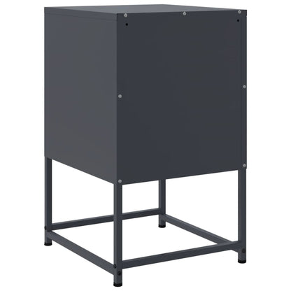 vidaXL Bedside Cabinets 2 pcs Anthracite 36x39x60.5 cm Steel