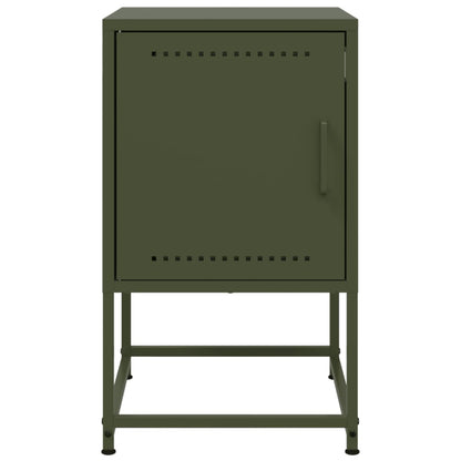 vidaXL Bedside Cabinets 2 pcs Olive Green 36x39x60.5 cm Steel