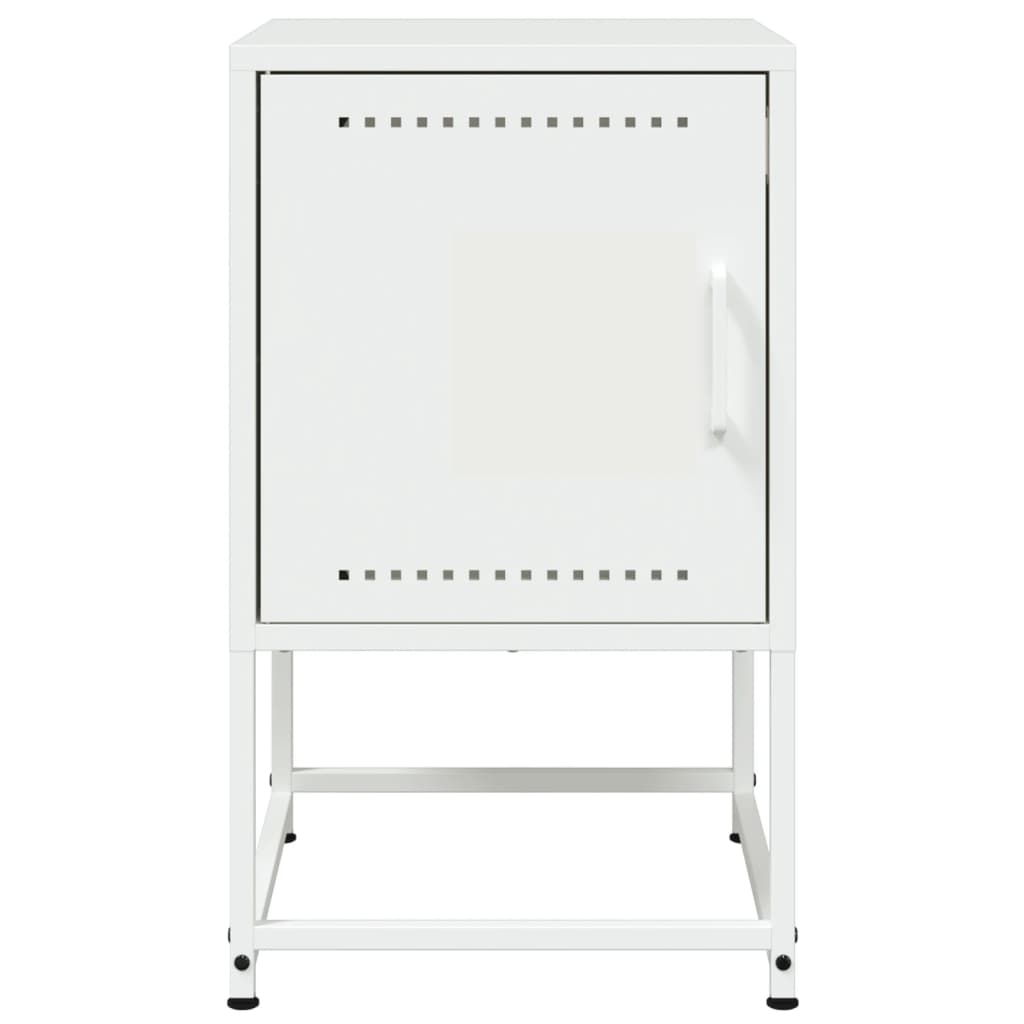 vidaXL Bedside Cabinets 2 pcs White 36x39x60.5 cm Steel