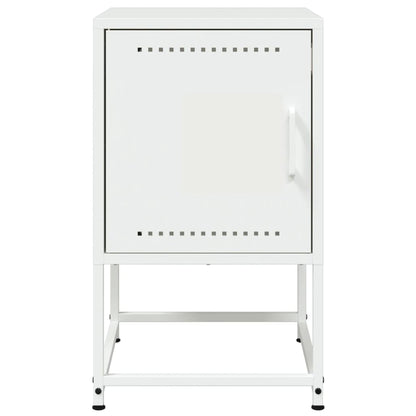 vidaXL Bedside Cabinets 2 pcs White 36x39x60.5 cm Steel