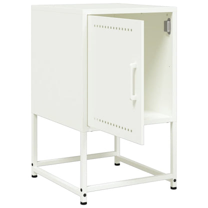 vidaXL Bedside Cabinets 2 pcs White 36x39x60.5 cm Steel