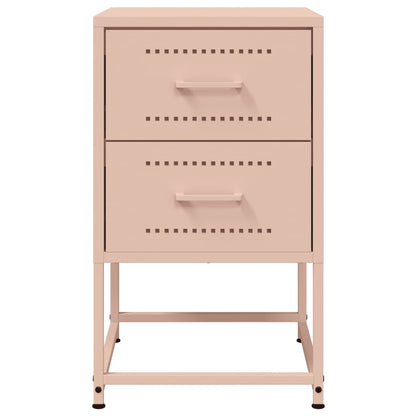 vidaXL Bedside Cabinets 2 pcs Pink 36x39x60.5 cm Steel