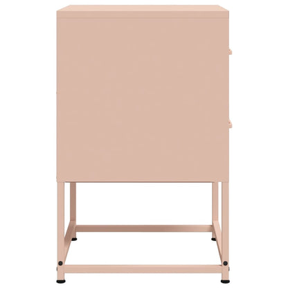 vidaXL Bedside Cabinets 2 pcs Pink 36x39x60.5 cm Steel