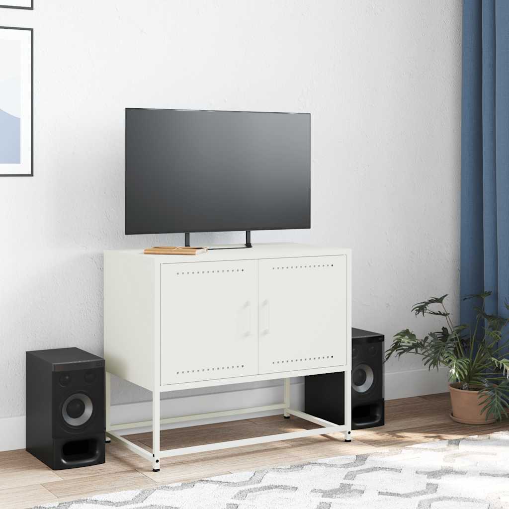 vidaXL TV Cabinet White 68,5x39x60,5 cm Steel