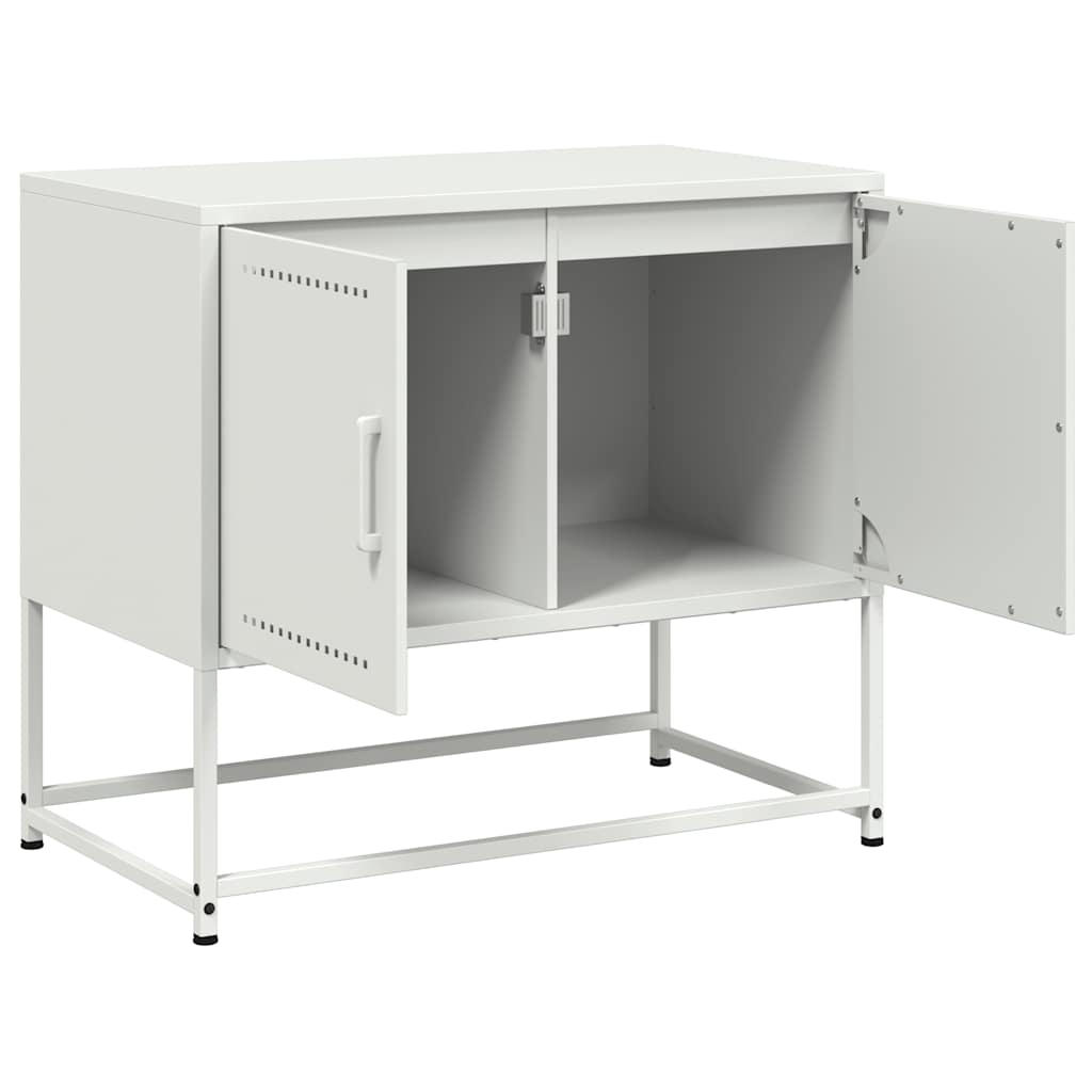 vidaXL TV Cabinet White 68.5x39x60.5 cm Steel