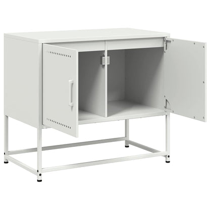 vidaXL TV Cabinet White 68.5x39x60.5 cm Steel