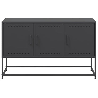 vidaXL TV Cabinet Black 100.5x39x60.5 cm Steel