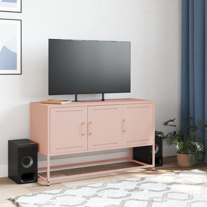 vidaXL TV Cabinet Pink 100,5x39x60,5 cm Steel