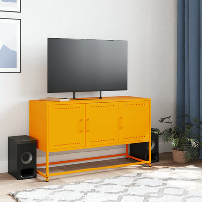 vidaXL TV Cabinet Mustard Yellow 100,5x39x60,5 cm Steel