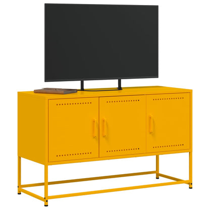 vidaXL TV Cabinet Mustard Yellow 100,5x39x60,5 cm Steel