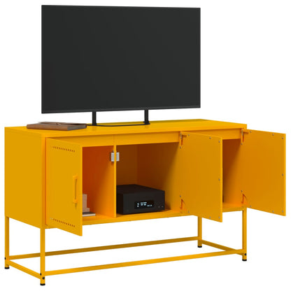 vidaXL TV Cabinet Mustard Yellow 100,5x39x60,5 cm Steel