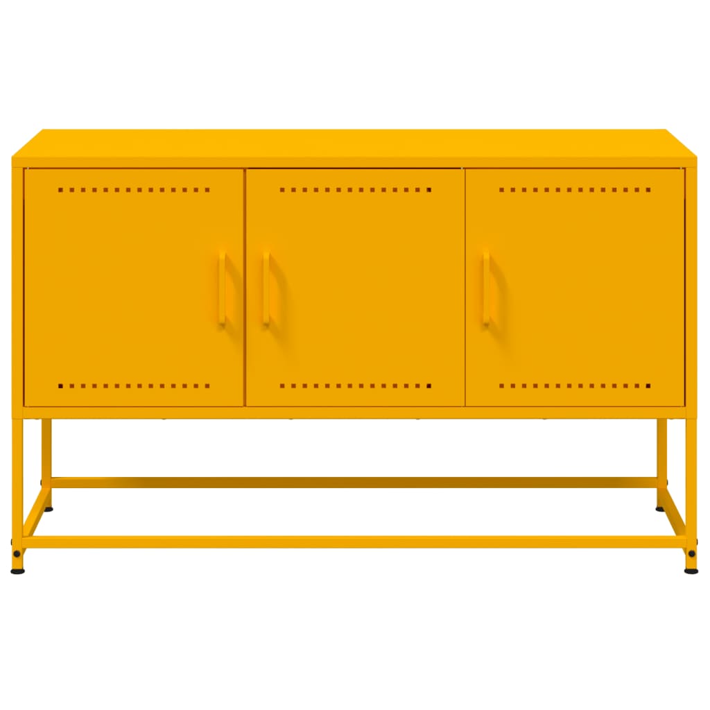 vidaXL TV Cabinet Mustard Yellow 100,5x39x60,5 cm Steel