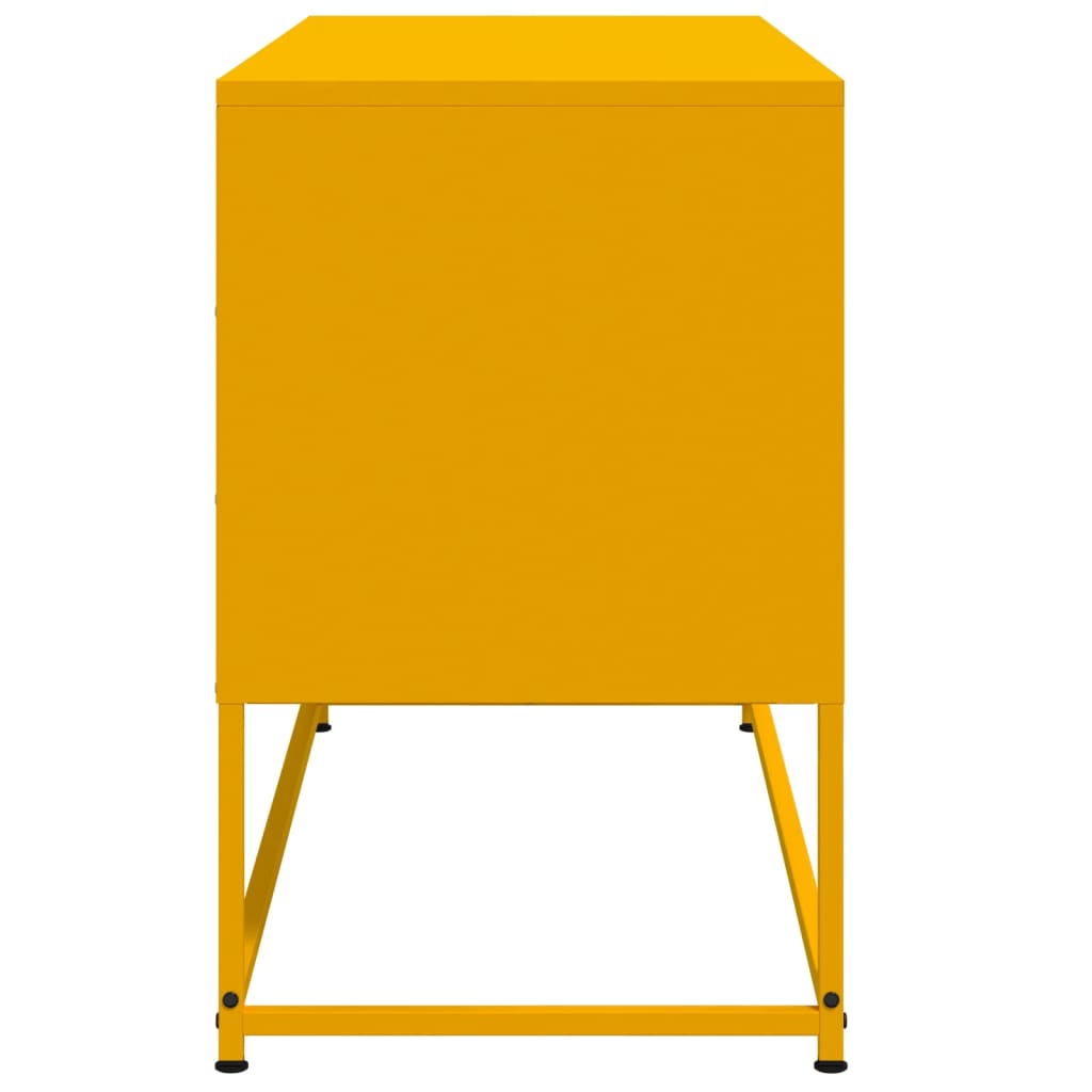 vidaXL TV Cabinet Mustard Yellow 100,5x39x60,5 cm Steel