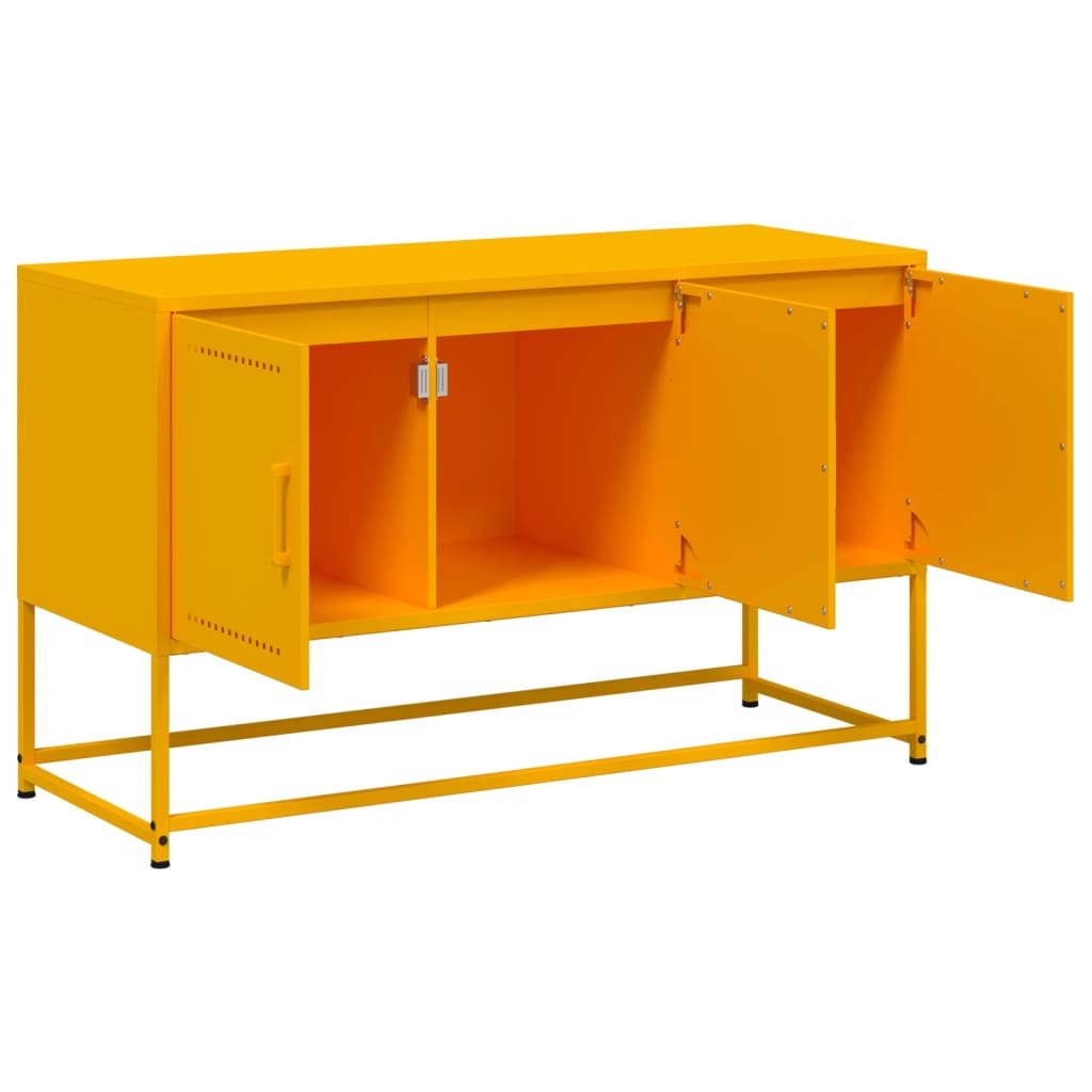 vidaXL TV Cabinet Mustard Yellow 100,5x39x60,5 cm Steel