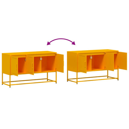 vidaXL TV Cabinet Mustard Yellow 100,5x39x60,5 cm Steel