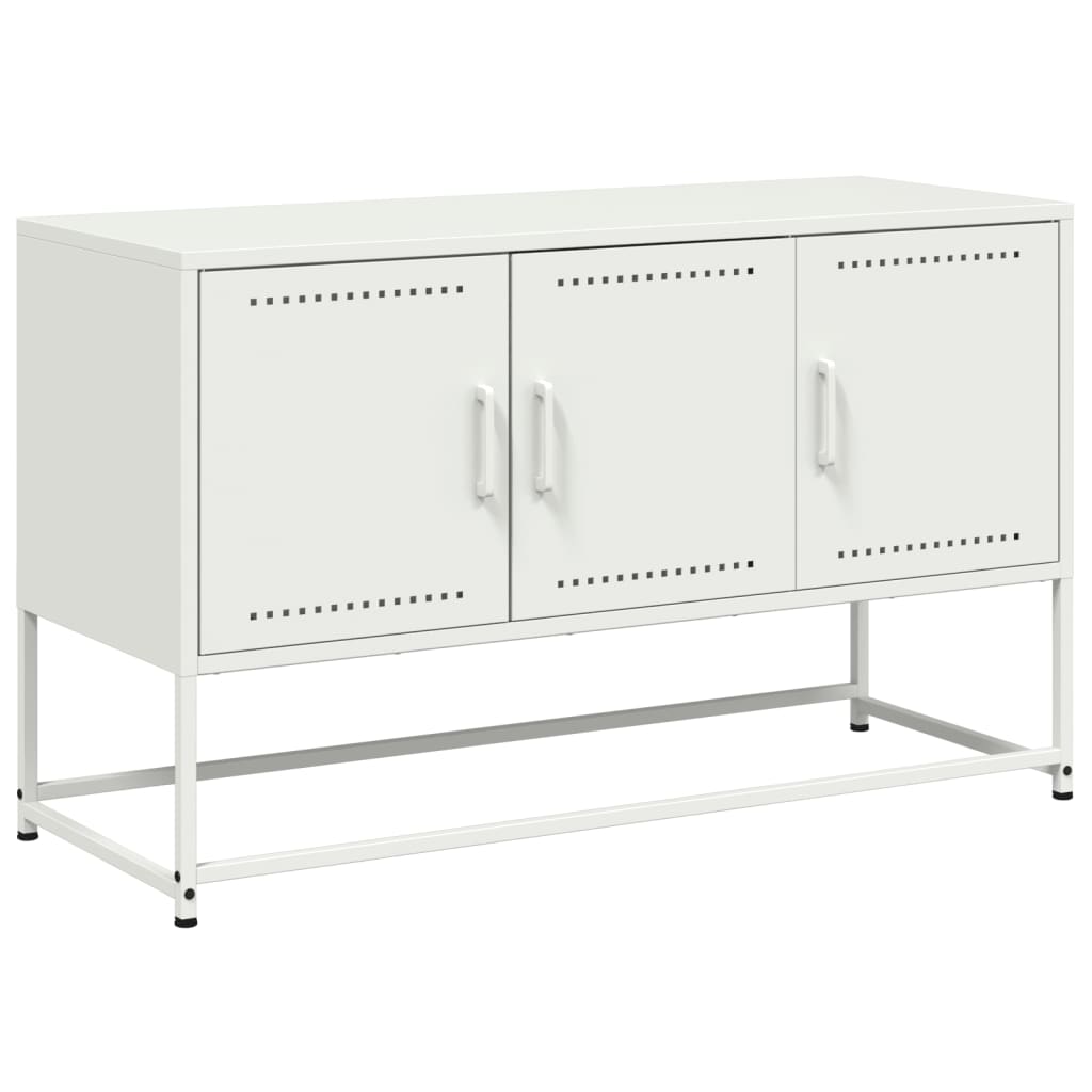 vidaXL TV Cabinet White 100.5x39x60.5 cm Steel