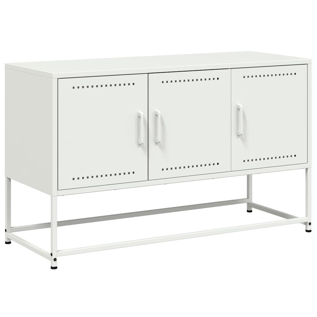 vidaXL TV Cabinet White 100,5x39x60,5 cm Steel