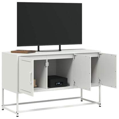 vidaXL TV Cabinet White 100,5x39x60,5 cm Steel