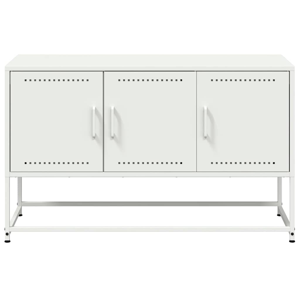 vidaXL TV Cabinet White 100.5x39x60.5 cm Steel