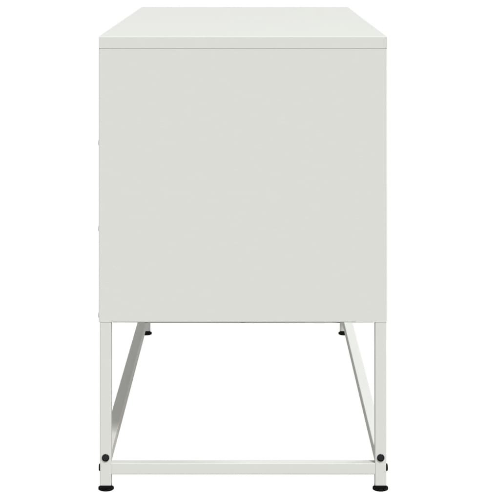 vidaXL TV Cabinet White 100.5x39x60.5 cm Steel