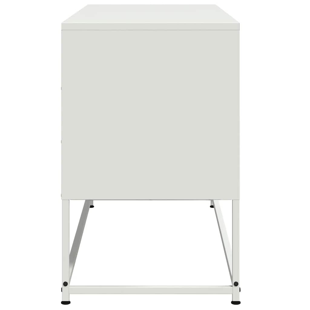 vidaXL TV Cabinet White 100,5x39x60,5 cm Steel