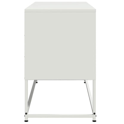 vidaXL TV Cabinet White 100,5x39x60,5 cm Steel