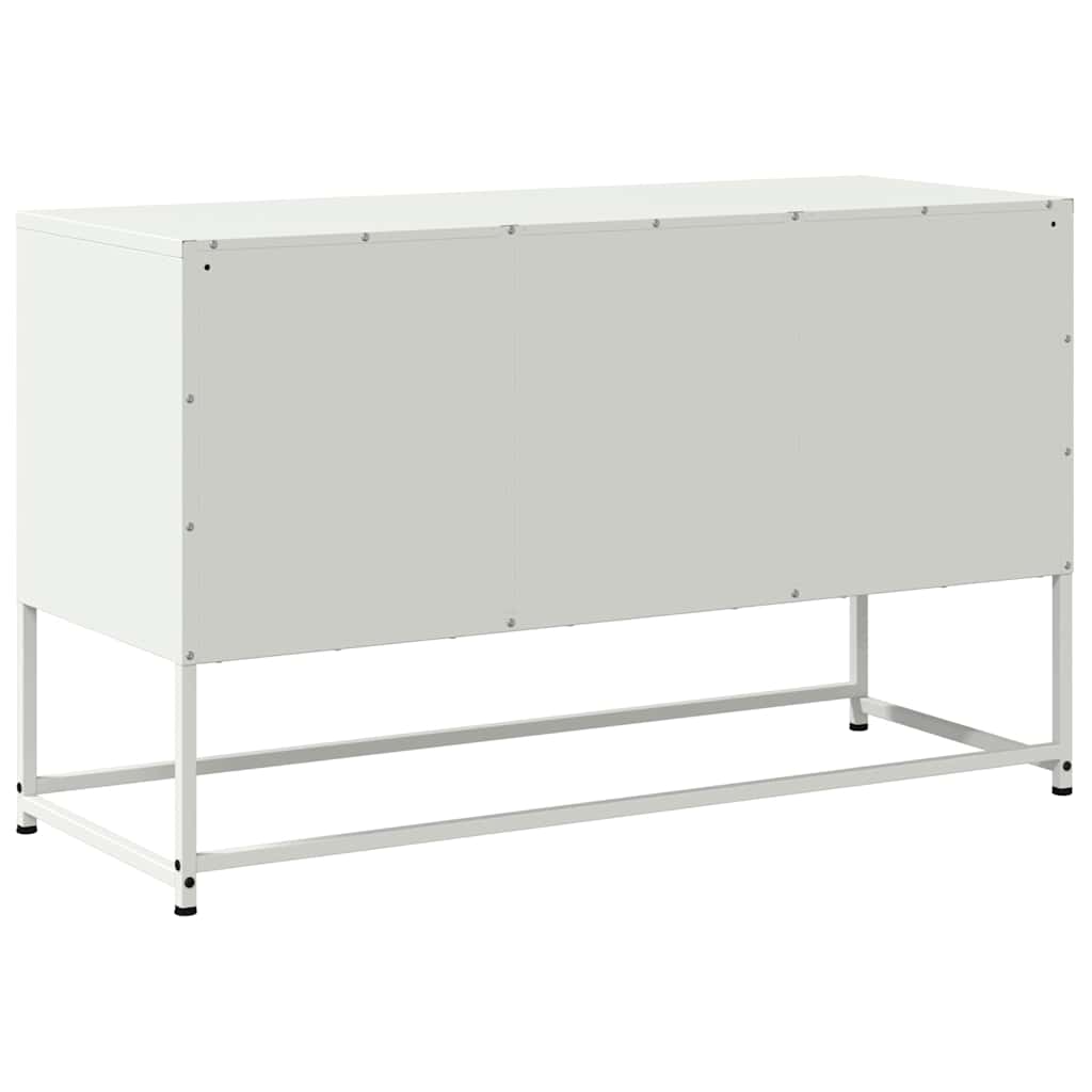 vidaXL TV Cabinet White 100,5x39x60,5 cm Steel