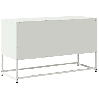 vidaXL TV Cabinet White 100,5x39x60,5 cm Steel