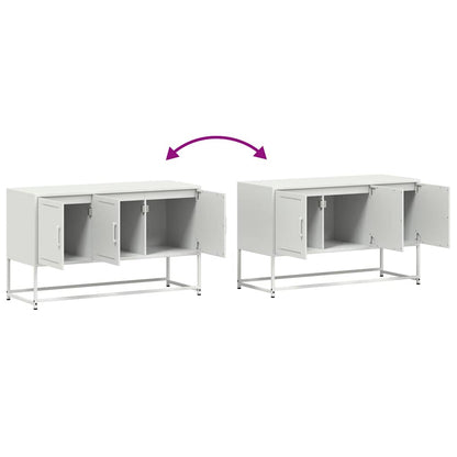 vidaXL TV Cabinet White 100,5x39x60,5 cm Steel