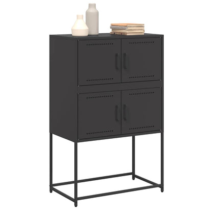 vidaXL Sideboard Black 68,5x38,5x107 cm Steel