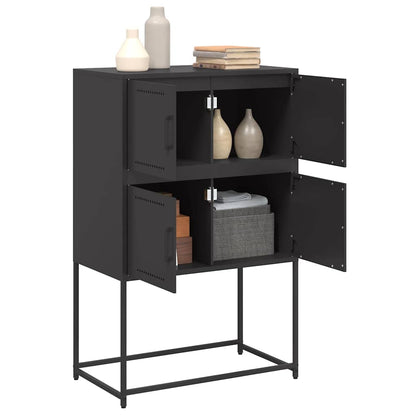 vidaXL Sideboard Black 68,5x38,5x107 cm Steel