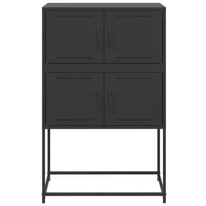 vidaXL Sideboard Black 68,5x38,5x107 cm Steel