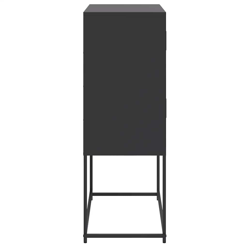 vidaXL Sideboard Black 68,5x38,5x107 cm Steel