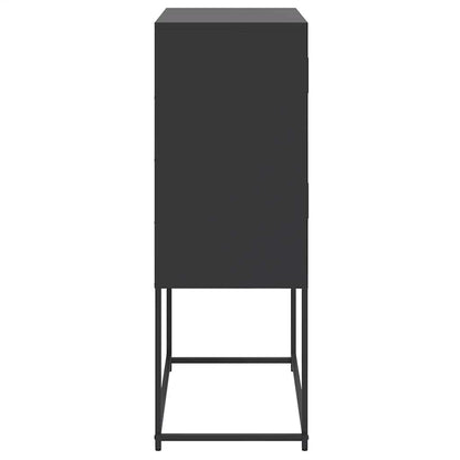 vidaXL Sideboard Black 68,5x38,5x107 cm Steel