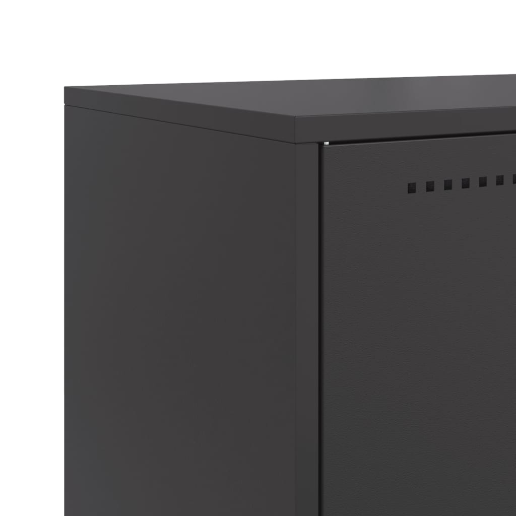 vidaXL Sideboard Black 68.5x38.5x107 cm Steel