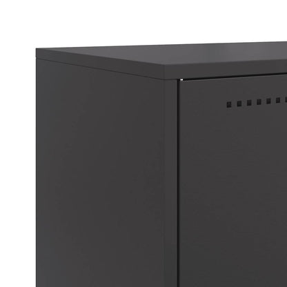 vidaXL Sideboard Black 68,5x38,5x107 cm Steel