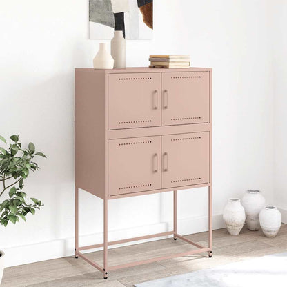 vidaXL Sideboard Pink 68,5x38,5x107 cm Steel
