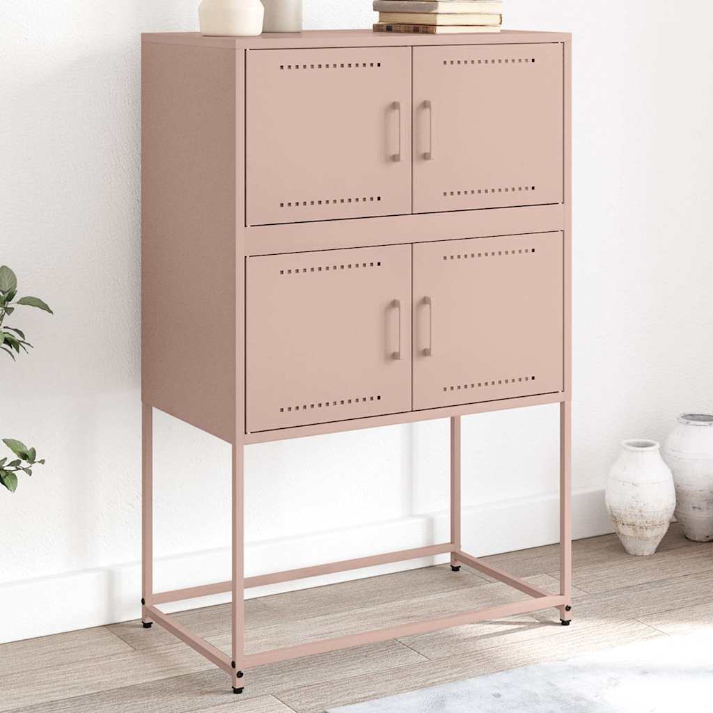 vidaXL Sideboard Pink 68,5x38,5x107 cm Steel