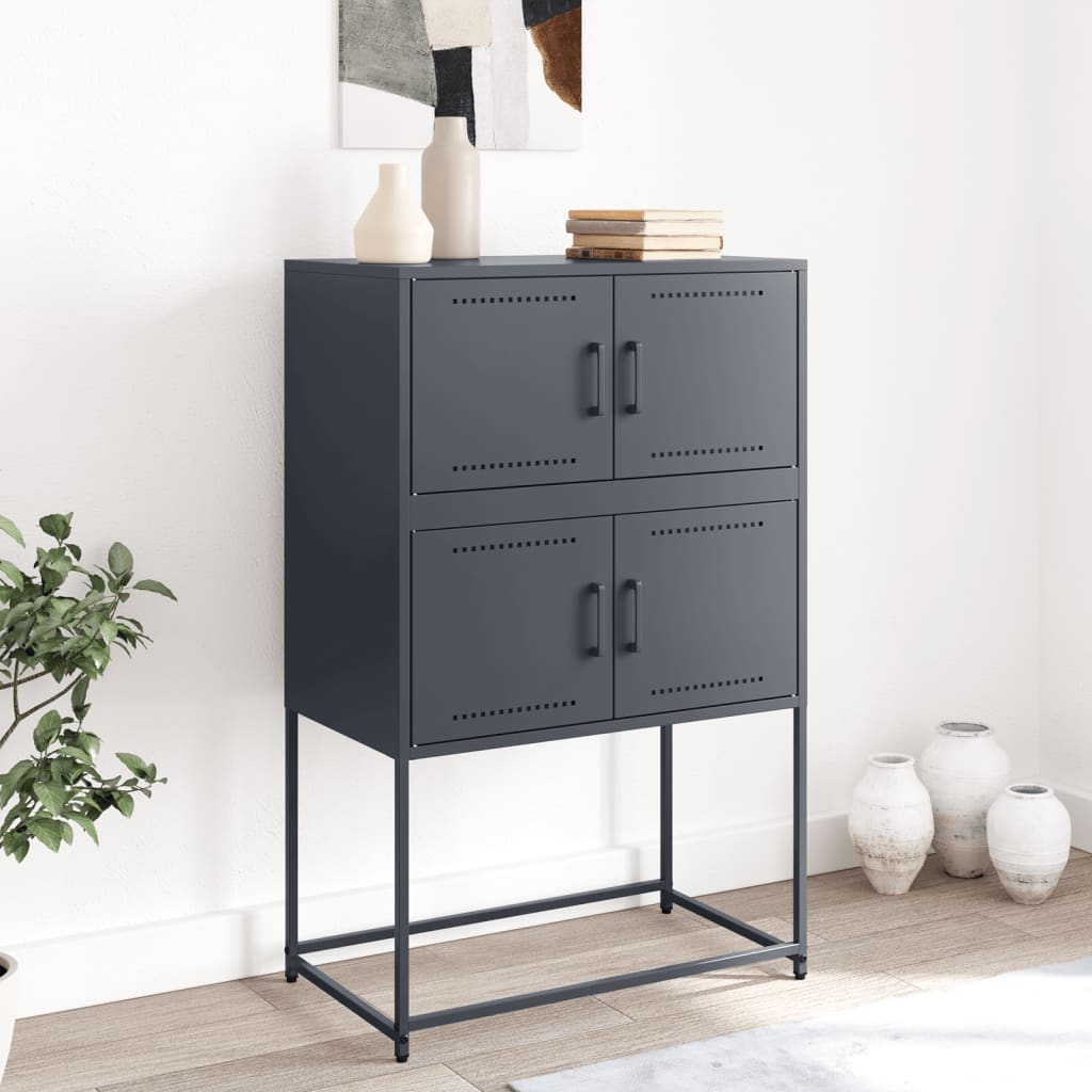 vidaXL Sideboard Anthracite 68,5x38,5x107 cm Steel