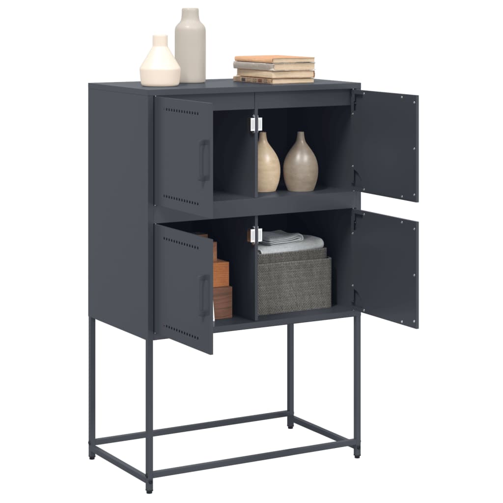 vidaXL Sideboard Anthracite 68,5x38,5x107 cm Steel