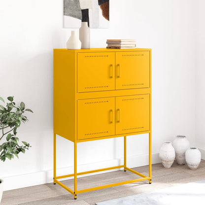 vidaXL Sideboard Mustard Yellow 68.5x38.5x107 cm Steel