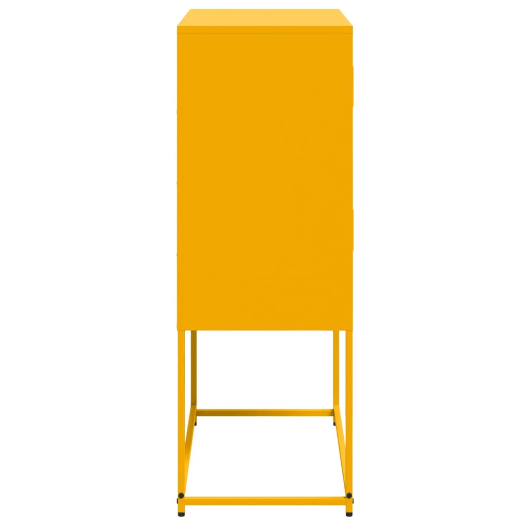 vidaXL Sideboard Mustard Yellow 68.5x38.5x107 cm Steel