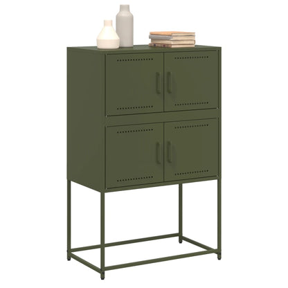vidaXL Sideboard Olive Green 68,5x38,5x107 cm Steel